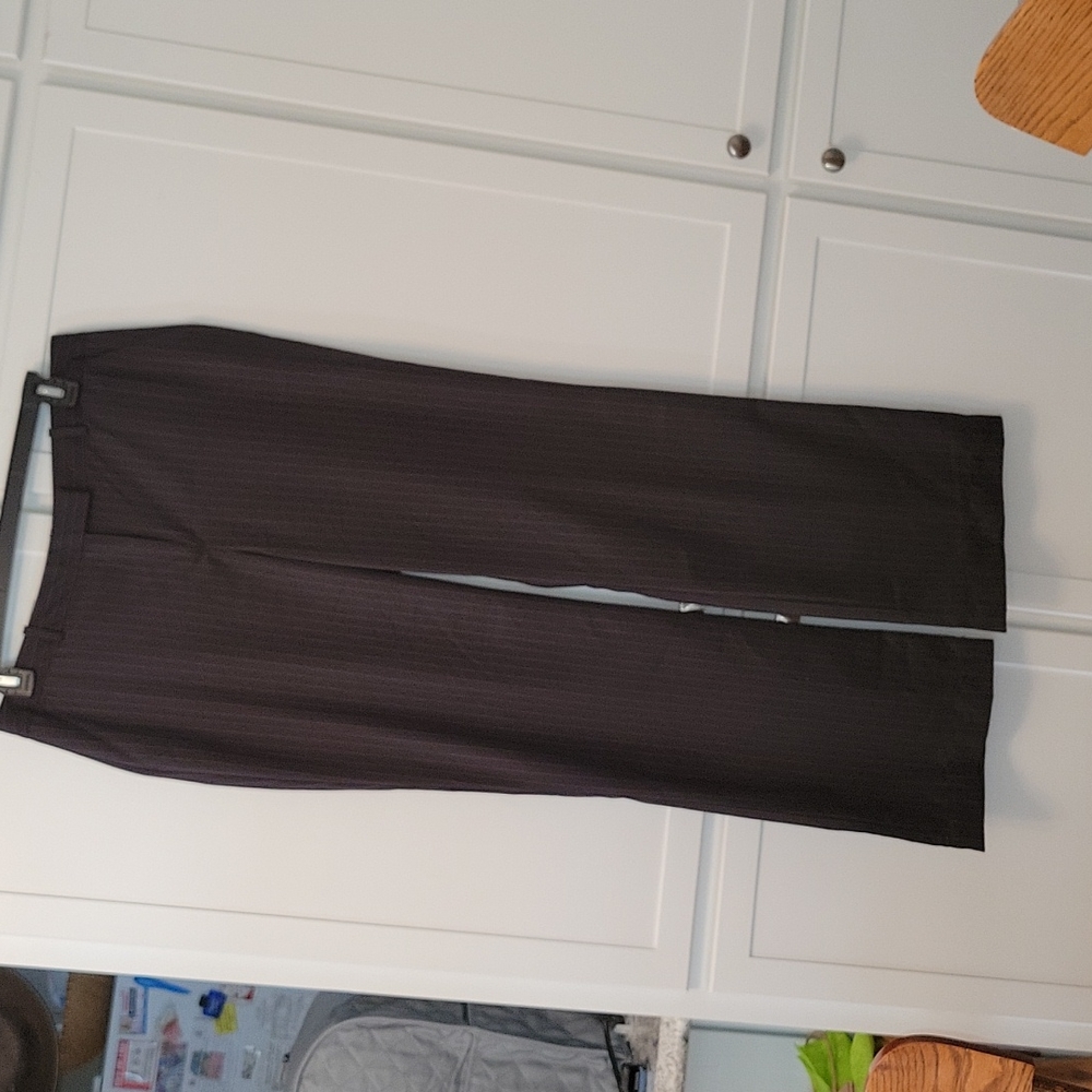 Old Navy Classic Rise, Black with Light blue and white stripes, Size 12 Regular